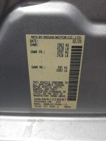 Photo 10 from auction – 2020 NISSAN ALTIMA S with VIN 1N4BL4BV4LC228687