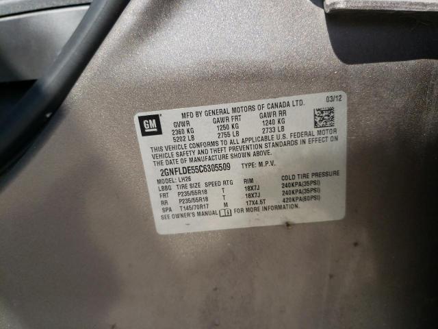 Photo 10 from auction – 2012 CHEVROLET EQUINOX LT with VIN 2GNFLDE55C6305509