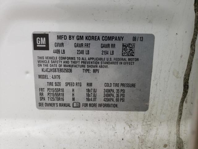 Photo 10 from auction – 2014 BUICK ENCORE PRE with VIN KL4CJHSB7EB525036
