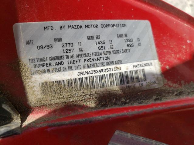 Photo 10 from auction – 1994 MAZDA MX-5 MIATA with VIN JM1NA3534R0501123