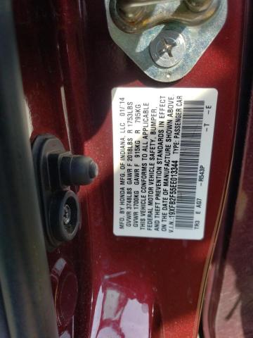 Photo 10 from auction – 2014 HONDA CIVIC LX with VIN 19XFB2F55EE013344