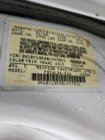 Photo 10 from auction – 2008 NISSAN VERSA S with VIN 3N1BC13E28L447041