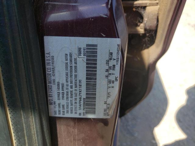 Photo 10 from auction – 2000 FORD CONTOUR SE with VIN 1FAFP66L7YK118191