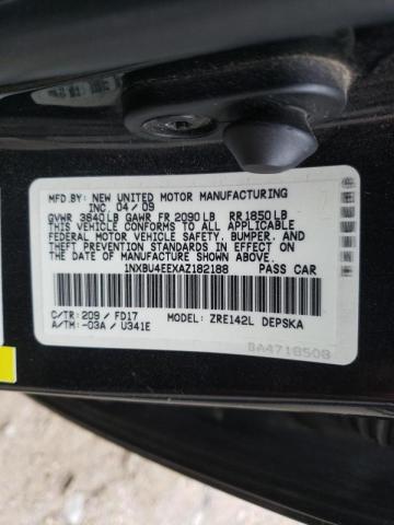 Photo 10 from auction – 2010 TOYOTA COROLLA BA with VIN 1NXBU4EEXAZ182188