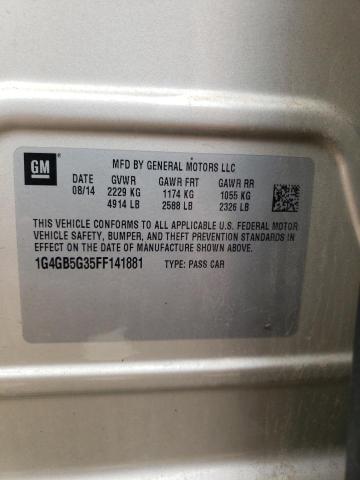 Photo 10 from auction – 2015 BUICK LACROSSE with VIN 1G4GB5G35FF141881