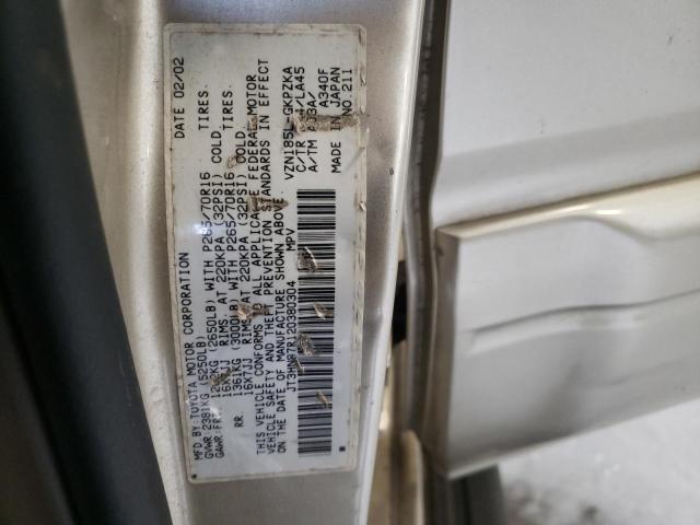 Photo 10 from auction – 2002 TOYOTA 4RUNNER LI with VIN JT3HN87R120380304