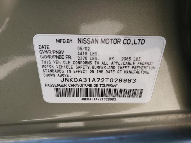 Photo 10 from auction – 2002 INFINITI I35 with VIN JNKDA31A72T028983