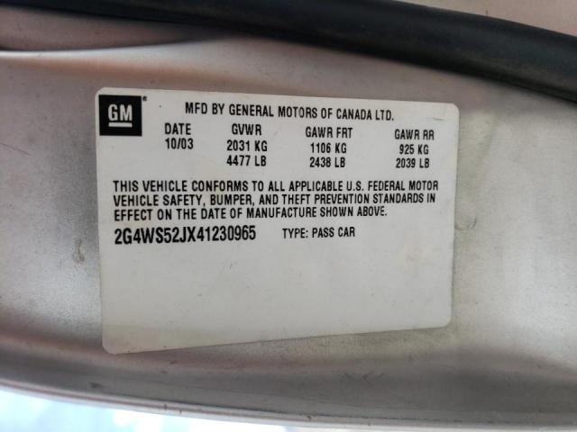 Photo 10 from auction – 2004 BUICK CENTURY CU with VIN 2G4WS52JX41230965
