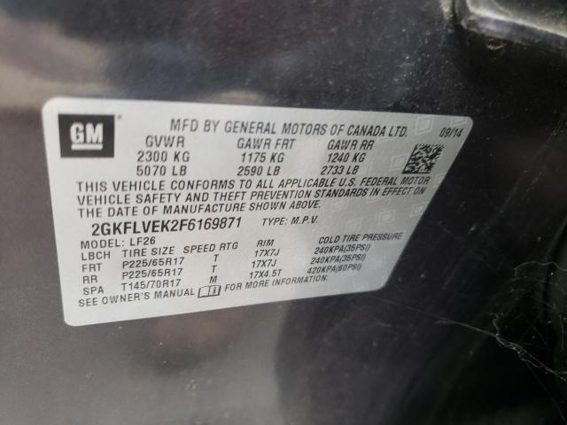 Photo 10 from auction – 2015 GMC TERRAIN SL with VIN 2GKFLVEK2F6169871