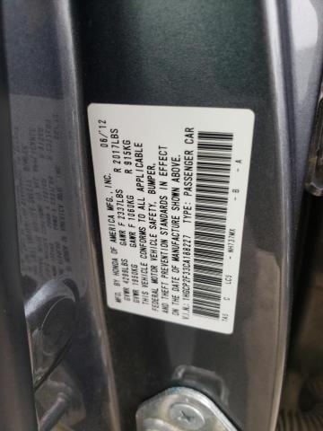 Photo 10 from auction – 2012 HONDA ACCORD LX with VIN 1HGCP2F33CA188227