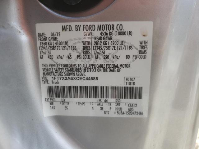 Photo 10 from auction – 2012 FORD F250 SUPER with VIN 1FT7X2A6XCEC44688