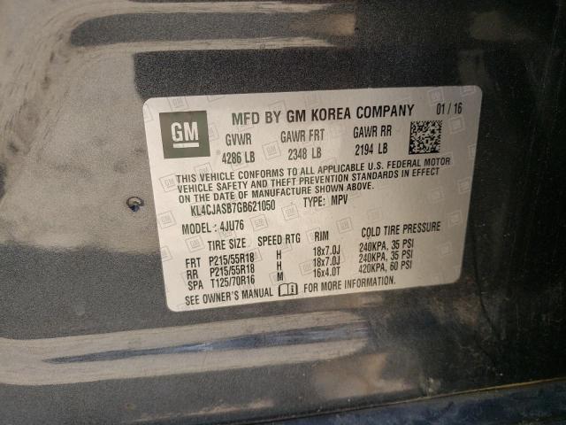 Photo 10 from auction – 2016 BUICK ENCORE with VIN KL4CJASB7GB621050