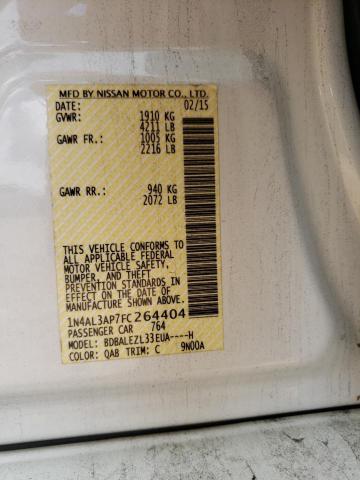Photo 10 from auction – 2015 NISSAN ALTIMA 2.5 with VIN 1N4AL3AP7FC264404