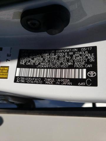 Photo 10 from auction – 2017 TOYOTA PRIUS PRIM with VIN JTDKARFP5H3019507