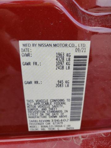 Photo 10 from auction – 2021 NISSAN ALTIMA SL with VIN 1N4BL4EVXMN396402