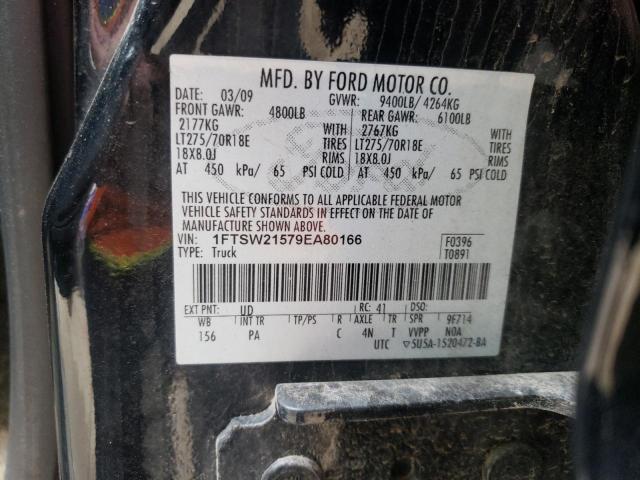 Photo 10 from auction – 2009 FORD F250 SUPER with VIN 1FTSW21579EA80166