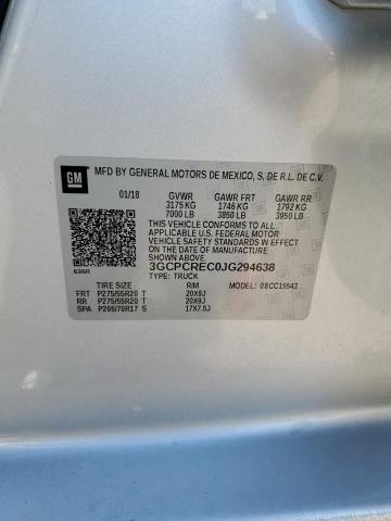 Photo 10 from auction – 2018 CHEVROLET SILVERADO with VIN 3GCPCREC0JG294638