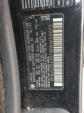 Photo 10 from auction – 1998 BMW 540 I AUTO with VIN WBADE6327WBW59075