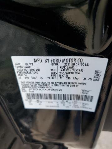 Photo 10 from auction – 2013 FORD F150 SUPER with VIN 1FTFX1CFXDFD60326