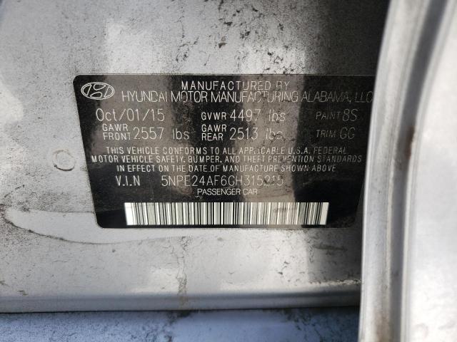 Photo 10 from auction – 2016 HYUNDAI SONATA SE with VIN 5NPE24AF6GH315215