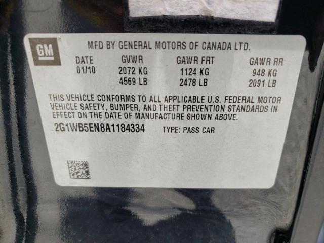 Photo 10 from auction – 2010 CHEVROLET IMPALA LT with VIN 2G1WB5EN8A1184334