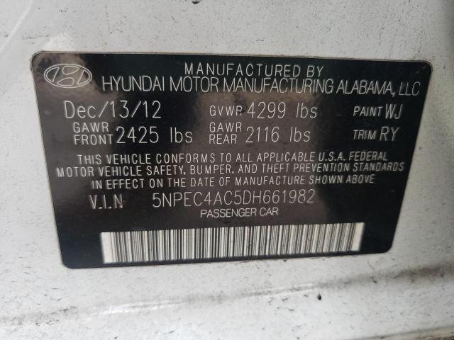 Photo 10 from auction – 2013 HYUNDAI SONATA SE with VIN 5NPEC4AC5DH661982