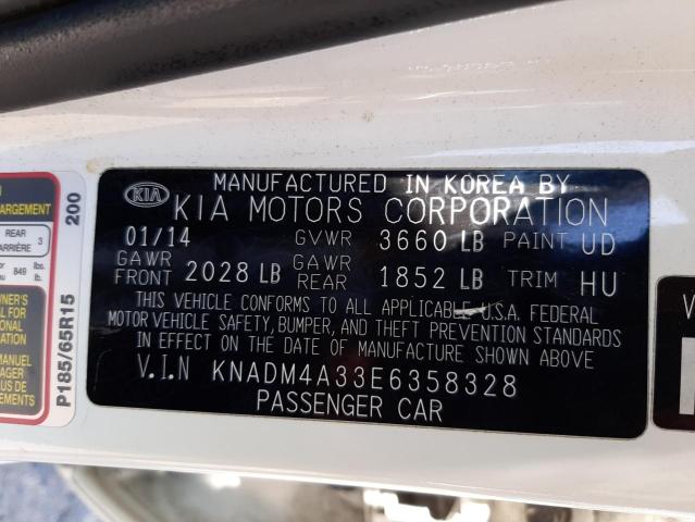 Photo 10 from auction – 2014 KIA RIO LX with VIN KNADM4A33E6358328