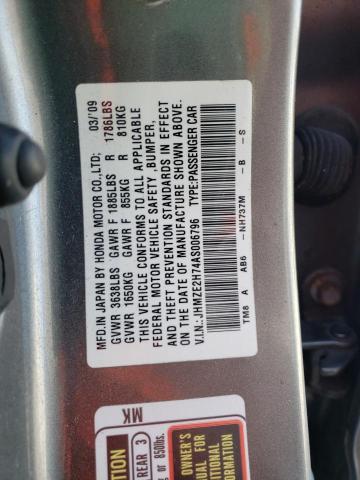 Photo 10 from auction – 2010 HONDA INSIGHT EX with VIN JHMZE2H74AS006796