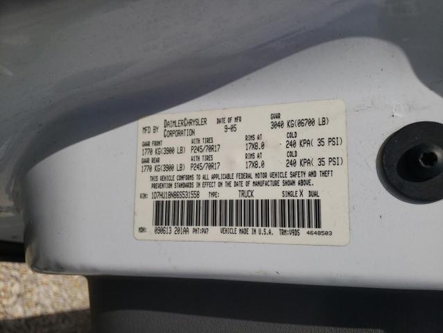 Photo 10 from auction – 2006 DODGE RAM 1500 S with VIN 1D7HU18N86S531558