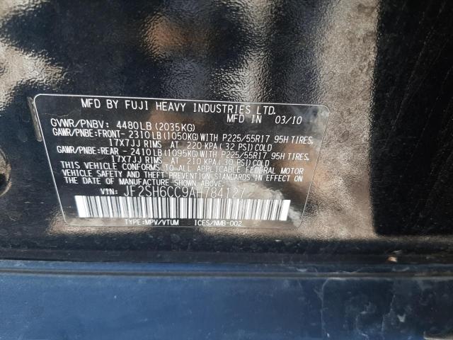 Photo 10 from auction – 2010 SUBARU FORESTER 2 with VIN JF2SH6CC9AH784127