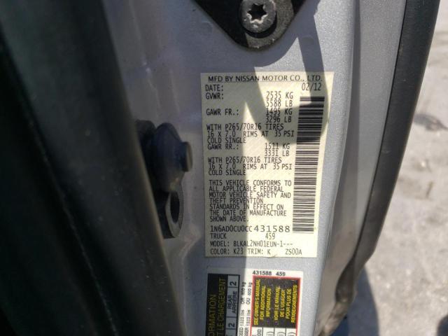 Photo 10 from auction – 2012 NISSAN FRONTIER S with VIN 1N6AD0CU0CC431588