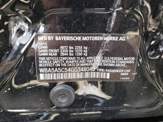 Photo 10 from auction – 2016 BMW 528 I with VIN WBA5A5C54GG348048