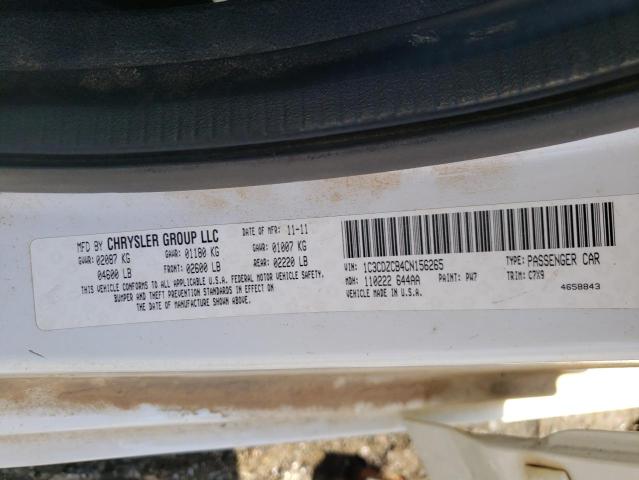 Photo 10 from auction – 2012 DODGE AVENGER SX with VIN 1C3CDZCB4CN156265