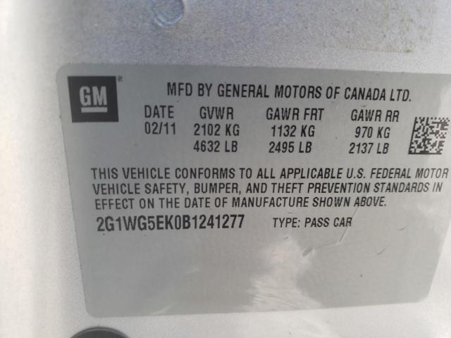 Photo 10 from auction – 2011 CHEVROLET IMPALA LT with VIN 2G1WG5EK0B1241277