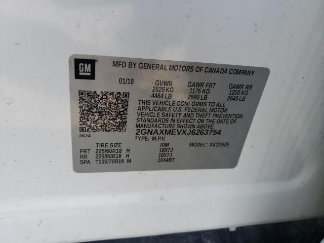 Photo 10 from auction – 2018 CHEVROLET EQUINOX PR with VIN 2GNAXMEVXJ6263754