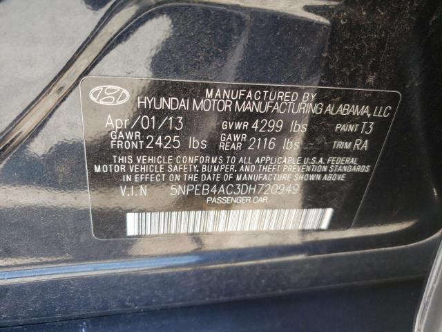 Photo 10 from auction – 2013 HYUNDAI SONATA GLS with VIN 5NPEB4AC3DH720949