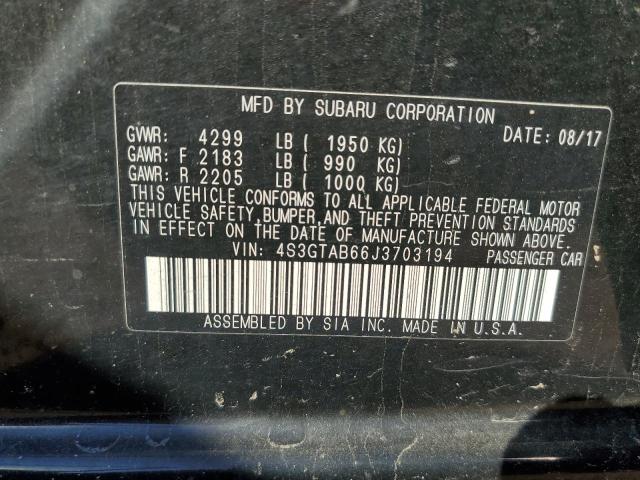 Photo 10 from auction – 2018 SUBARU IMPREZA PR with VIN 4S3GTAB66J3703194