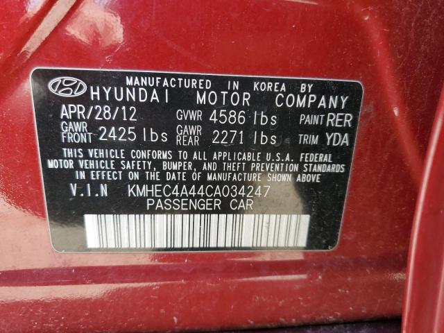 Photo 10 from auction – 2012 HYUNDAI SONATA HYB with VIN KMHEC4A44CA034247