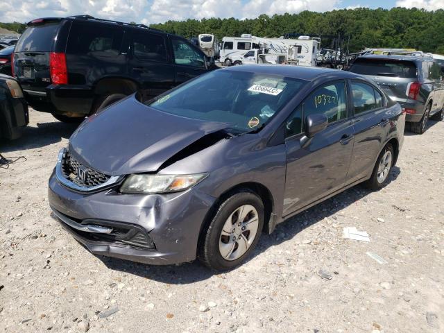 Photo 2 from auction – 2014 HONDA CIVIC LX with VIN 19XFB2F58EE052350