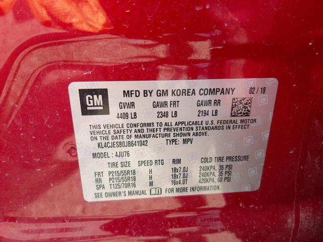 Photo 10 from auction – 2018 BUICK ENCORE PRE with VIN KL4CJESB0JB641042
