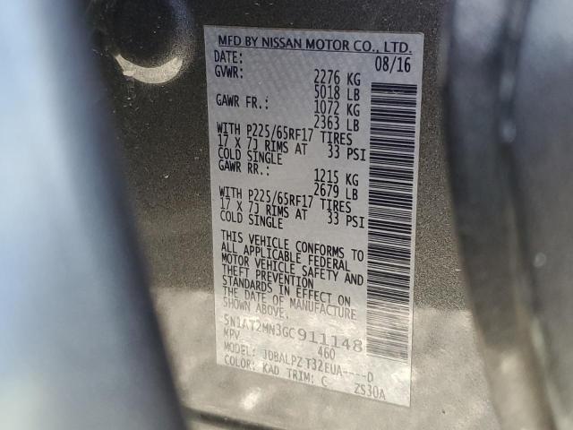 Photo 10 from auction – 2016 NISSAN ROGUE S with VIN 5N1AT2MN3GC911148