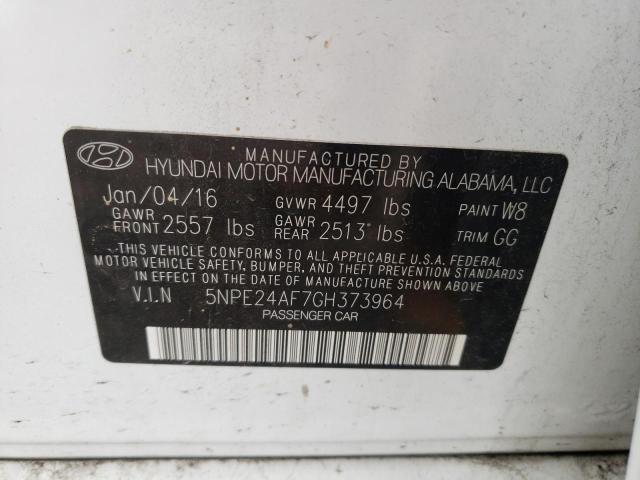 Photo 10 from auction – 2016 HYUNDAI SONATA SE with VIN 5NPE24AF7GH373964