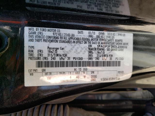 Photo 10 from auction – 2013 FORD FOCUS SE with VIN 1FADP3F28DL230032