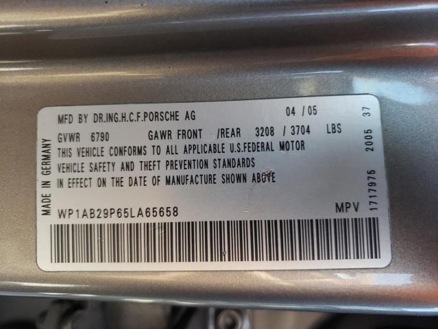 Photo 10 from auction – 2005 PORSCHE CAYENNE S with VIN WP1AB29P65LA65658