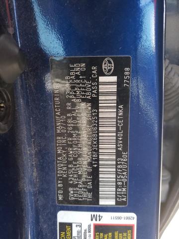 Фото 10 с аукциона – 2011 TOYOTA CAMRY BASE с VIN 4T1BF3EK6BU632513