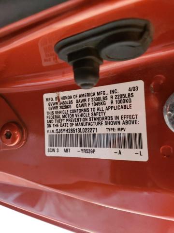 Photo 10 from auction – 2003 HONDA ELEMENT EX with VIN 5J6YH28513L022271