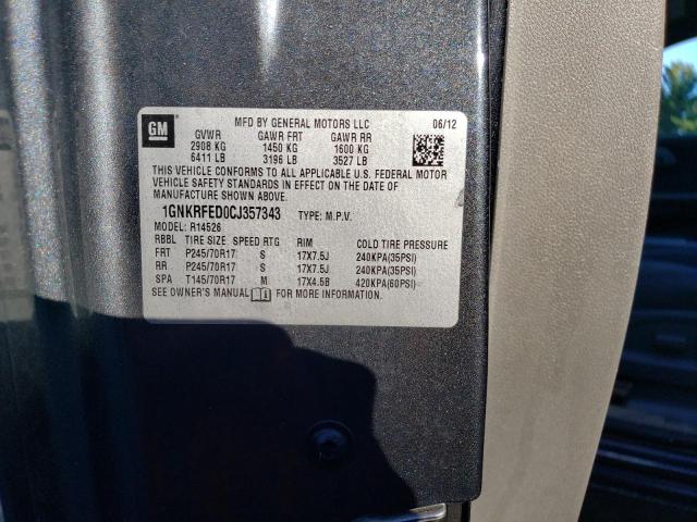 Photo 10 from auction – 2012 CHEVROLET TRAVERSE L with VIN 1GNKRFED0CJ357343