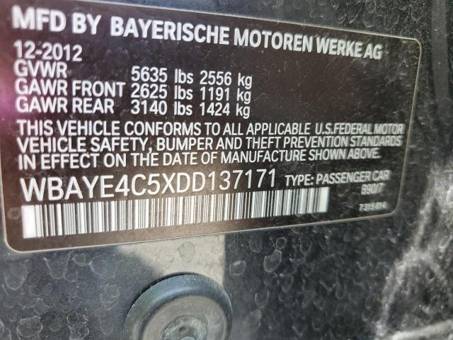 Photo 10 from auction – 2013 BMW 740 LI with VIN WBAYE4C5XDD137171