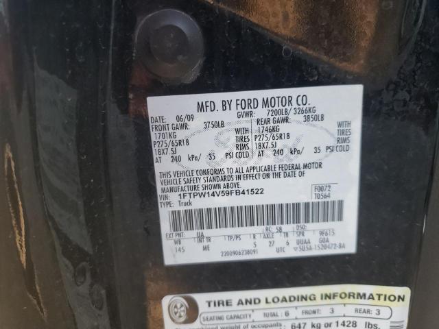Photo 10 from auction – 2009 FORD F150 SUPER with VIN 1FTPW14V59FB41522