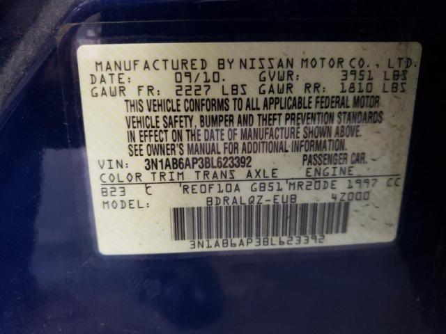 Photo 10 from auction – 2011 NISSAN SENTRA with VIN 3N1AB6AP3BL623392